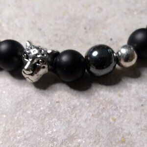 Handsome + Sexy! Beaded Men's Bracelet 8" - Jaguar - Puma - Panther - Cougar